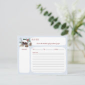 ブルー+ホワイトホリデーベーキングレシピカード エンクロージャーカード (スタンド正面)