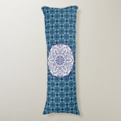 ブルー&ホワイトマンデルウィズクリーチャー抱き枕 ボディピロー (正面縦)