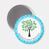 ブルー&ホワイトラティスファミリー懇親会マグネット マグネット (正面/裏面)