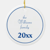 ブルー&ホワイトラビットポケータリーデダムデルフトカスタムホテル セラミックオーナメント (裏面)