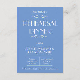 ブルー&ホワイトリハーサルディナー招待状 招待状