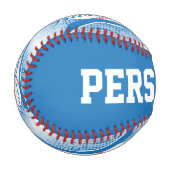 ブルー |ホワイトレトロ野球スポーツ 野球ボール (正面左)