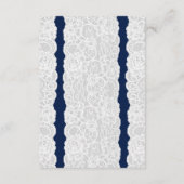 ブルー＆ホワイトレースのウェディング 詳細情報カード エンクロージャーカード (裏面)