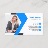 ブルー,ホワイトローン署名エージェント,コンサルタント,弁護士 名刺 (正面)