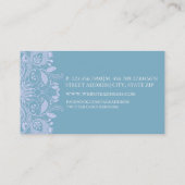 ブルー&ホワイトヴィンテージレース名刺 名刺 (裏面)