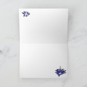 ブルー&ホワイト中国ブルーウィローデザイン カード (内部)