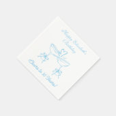 ブルー&ホワイト応援30年誕生日ナプキンス スタンダードカクテルナプキン (角)