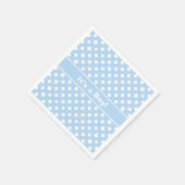 ブルー&ホワイト男の子の赤ちゃんシャワー スタンダードカクテルナプキン (角)