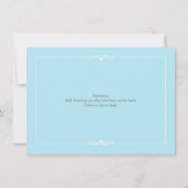 ブルー&ホワイト結婚ズリハーサルディナー招待状 招待状 (裏面)