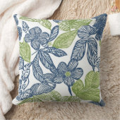 ブルー&ホワイト装飾用クッション クッション (ブランケット)