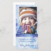 ブルー&ホワイト雪片「雪を降らせろ！」 フォトカード シーズンカード (正面/裏面)