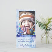 ブルー&ホワイト雪片「雪を降らせろ！」 フォトカード シーズンカード (スタンド正面)