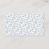 ブルー ホワイト ウィロー ウェディング サンクス カード インサート (裏面)