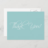 ブルー ホワイト ウェディング サンクス ポストカード (正面/裏面)