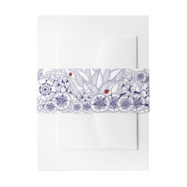 ブルー・ホワイト・ウェディング 招待状ベリーバンド