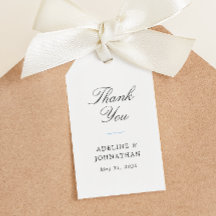 ブルー ホワイト エレガント ウェディング サンクス