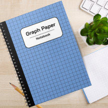 ブルー＆ホワイト クラシック クワッド ルールド パーソナライズ ノートブック