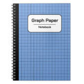 ブルー＆ホワイト クラシック クワッド ルールド パーソナライズ ノートブック (正面)