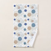 ブルー ホワイト ゴールド ビーチ バスルーム コースト バスタオルセット (ハンドタオル)