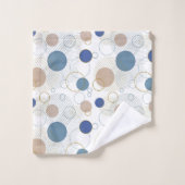 ブルー ホワイト ゴールド ビーチ バスルーム コースト バスタオルセット (ウォッシュタオル)