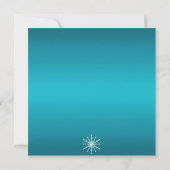ブルー＆ホワイト シマーの雪の結晶のバースデー招待状 招待状 (裏面)
