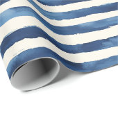 ブルー ホワイト ストライプ ラッピングペーパー (ロールコーナー)