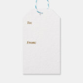 ブルー、ホワイト、タン水玉模様、雪片&スター ギフトタグ (裏面)