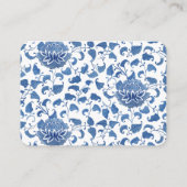 ブルー ホワイト チノシリーズ ウサギの絵本 ベビーシャワーのプレゼント エンクロージャーカード (裏面)