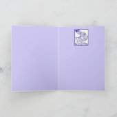 ブルー ホワイト バニー ウサギ ミス ユー ノート ブランク (内部)