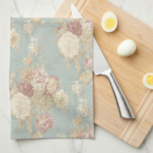 ブルー・ホワイト・ピンクの花のシャビー・シックなフラワーズ