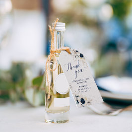 ブルー ホワイト フラワーブライダル サンクス ギフトタグ