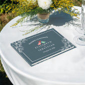 ブルー ホワイト フラワーラブ バード ウェディング ゲストブック