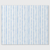 ブルー ホワイト プリtty プラッド ストライプ ブライダル シャワー ラッピングペーパー (フラット)