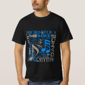 ブルー/ホワイト/全ての色に対応 Born to Dance ID277 Tシャツ (正面)