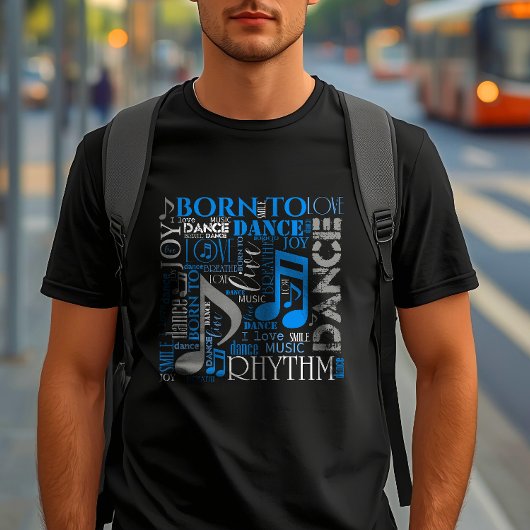 ブルー/ホワイト/全ての色に対応 Born to Dance ID277 Tシャツ