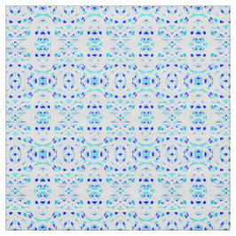 ブルー ホワイト 抽象画 グワッシュアート ファブリック