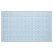 ブルー ホワイト 抽象画 グワッシュアート ファブリック (ファットクウォーター)