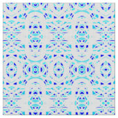 ブルー ホワイト 抽象画 グワッシュアート ファブリック (クローズアップ)