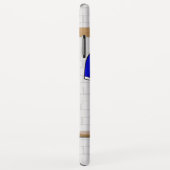 ブルー·ホワパーソナライズされたイト·サッカー·ジャージー Case-Mate iPhoneケース (裏面/右)