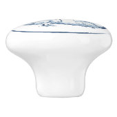 ブルー&ホワ素朴イトチキンヘンカントリーデルフト セラミックノブ (側面)