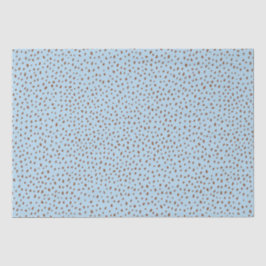 ブルー&ボホテラコッタブラウンドットベビーシャワー 薄葉紙