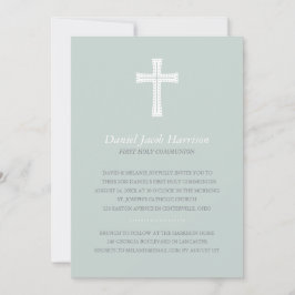 ブルー ボーイズ ファースト コミュニオン 招待状