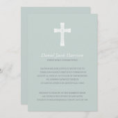 ブルー ボーイズ ファースト コミュニオン 招待状 (正面/裏面)