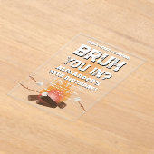 ブルー・ボーイ・バースデー・パーティー・ティーンエイジャー・キャンプファイヤー・キャンピング アクリル招待状 (レイダウン)