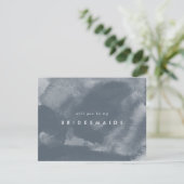 ブルー ボーホー ウォーターカラー 花嫁の仲間になってくれますか セーブザデート (スタンド正面)