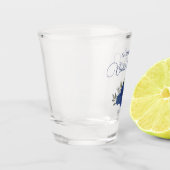 ブルー ボーホー シック ローズ エレガント ブライダル シャワー ショットグラス (左)