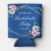 ブルー ボーホー フェザー ブライズメイド パーティー 缶クーラー (正面)