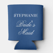 ブルー ボーホー フェザー ブライズメイド パーティー 缶クーラー (裏面)