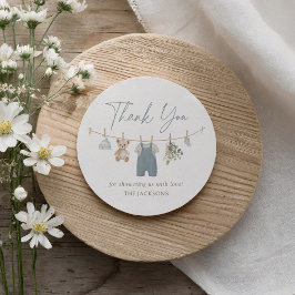 ブルー ボーホー ボー ベビー服 ベビーシャワー ラウンドシール