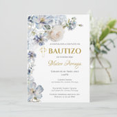 ブルー ボーホー 洗礼 招待状 (スタンド正面)